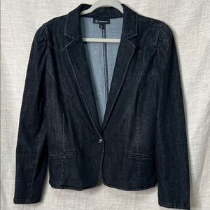 INC Women's Denim Jacket Blazer Size XL